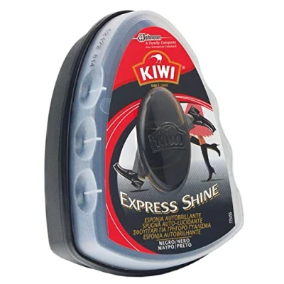 Image de Kiwi Éponge Brillance Express Noire 1 Unité (L&#039;emballage peut varier)