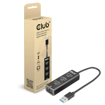 Image de CLUB3D CSV 1430a Avec fil USB 3.2 Gen 1 (3.1 1) Type A Noir Neuf