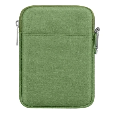 Image de MoKo 6 7&quot; Sac à Manches Kindle, Housse de Protection en Nylon Compatible avec Kindle Colorsoft, Paperwhite 12th Gen 2024, 2024 2016, Fire 8/7, Oasis E Reader, Herbe Verte