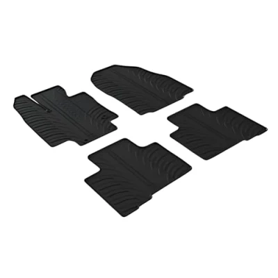 Image de Gledring 0699 Ensemble de tapis sol Caoutchouc avant et arrière 4 noir 750mm 550mm