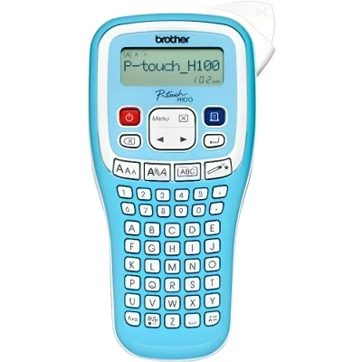 Image de Brother P Touch PT H100LB Étiqueteuse Portable Idéale pour Professionnels et particuliers Inclus 1 Ruban TZe 12mm Noir/Blanc