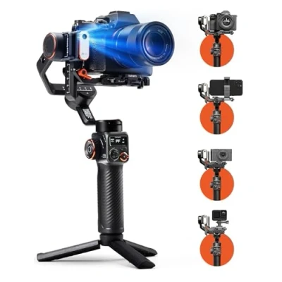 Image de Hohem iSteady MT2 Kit, Stabilisateur de Caméra All in One, 3 Axes nacelle Smartphone, Suivi d&#039;AI, Lumière Remplissage magnétique, Disponible pour Canon Sony Panasonic Nikon Fujifilm, 653g