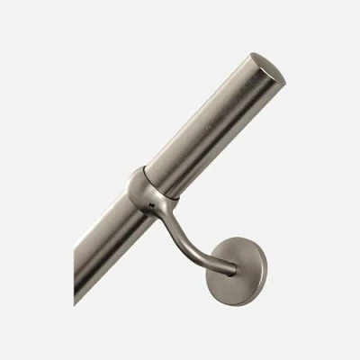 Image de Kit complet de main courante Nickel Marque Modèle Ø40 x L2000mm 2 embouts platines coudées