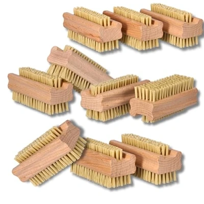 Image de ToolSpace 10x Brosse à Ongles en Bois de Hêtre Mix Solide Agawa Tapica Synthétiques Poils Nettoyer les Laver Mains Récurer pour la saleté Manucure Pédicure