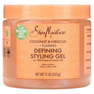 Image de SheaMoisture Defining Gel coiffant pour cheveux épais et bouclés Noix de coco hibiscus Sans paraben