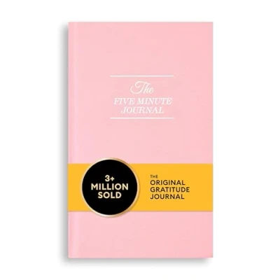 Image de Intelligent Change a Happier You in 5 minutes day Original Creator of The Five Minute Journal Simple Daily Format Increase Gratitude &amp; Happiness, List, Blush Pink