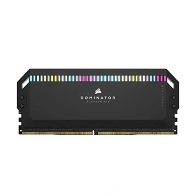 Image de CORSAIR DOMINATOR PLATINUM RGB DDR5 RAM 32Go (2x16Go) 5200MHz CL40 Intel XMP Compatible iCUE Mémoire d&#039;Ordinateur Noir (CMT32GX5M2B5200C40)
