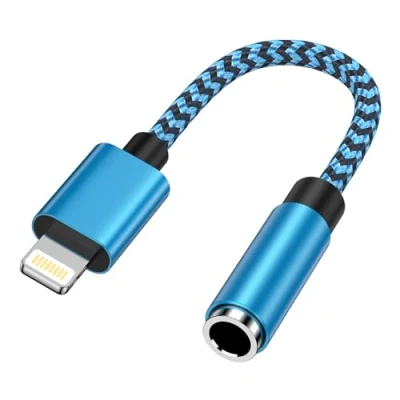 Image de adaptateur Lightning vers jack 3,5 mm [certifié MFi] auxiliaire pour iPhone, de casque audio compatible avec iPhone 14 Pro/14 Pro Max/14 Plus/14/13/12/11/SE/XS/XR/8