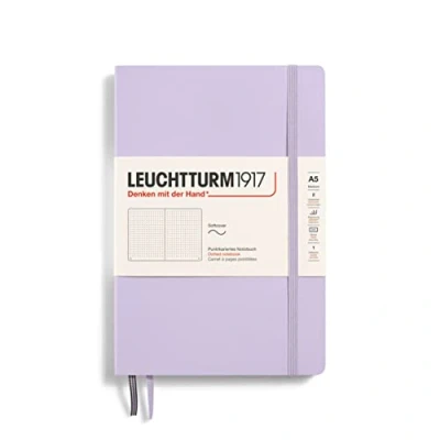 Image de LEUCHTTURM1917 365497 Carnet de notes Medium (A5), Couverture souple, 123 pages numérotées, Lilac, pointillé