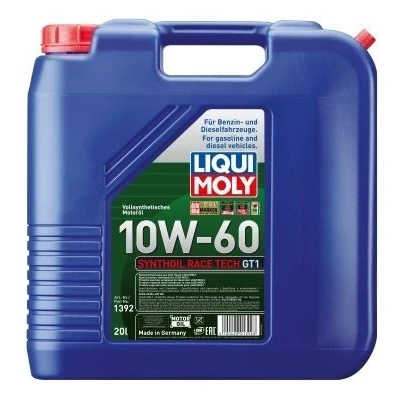Image de Liqui Moly Synthoil Race Tech GT1 10W 60 20I Huile moteur 1392 RENAULT: CLIO 3, 2, MASTER 2 Kasten, NISSAN: Qashqai / Qashqai+2 I, X Trail, Juke