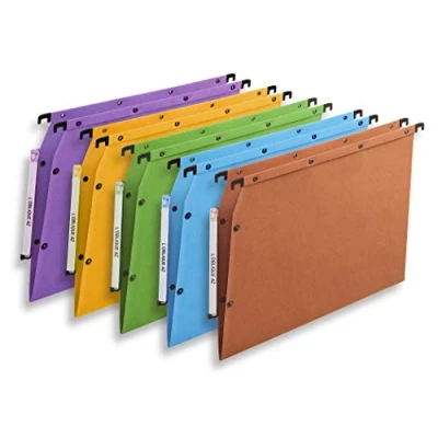 Image de Elba Ultimate Carte Kraft Lot de 25 Dossiers Suspendus pour Armoire A4 Fond en V Couleurs Assorties Dossier Suspendu Latéral
