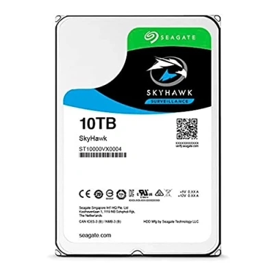 Image de Seagate ST10000VX0004 Disque dur Skyhawk 114 pour vidéosurveillance 10 TB 3,5â Interface SATA III 6 GB/s 7200 tr/min Buffer 256 Mo