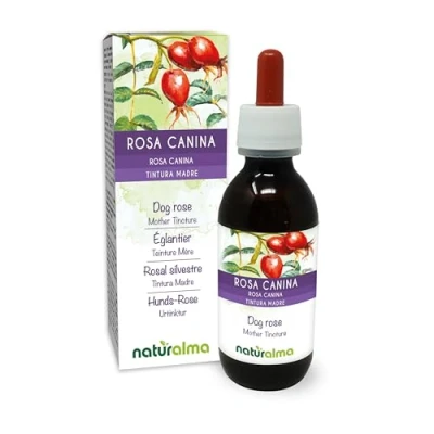 Image de Églantier (Rosa canina) fruits Teinture Mère sans alcool Naturalma Extrait liquide gouttes 120 ml Complément alimentaire Végétalien ou végan