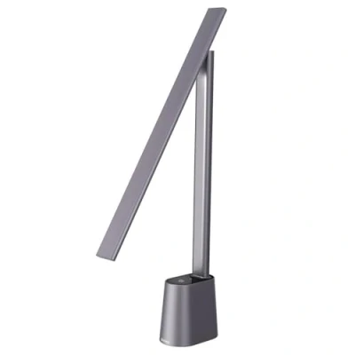 Image de Baseus Table LampLED, Lampe de à Gradation Automatique, Intelligente pour Soins des Yeux, Commande Tactile, éclairage 47 Pouces Large, 250 lumens, (Gris)