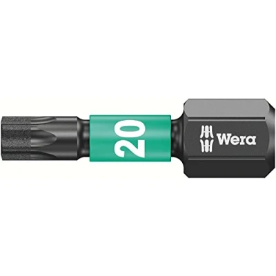Image de Wera 05073924001 867/1 Embouts IMP DC Impacter SB TX 20, 20 x 25 mm, Noir/vert