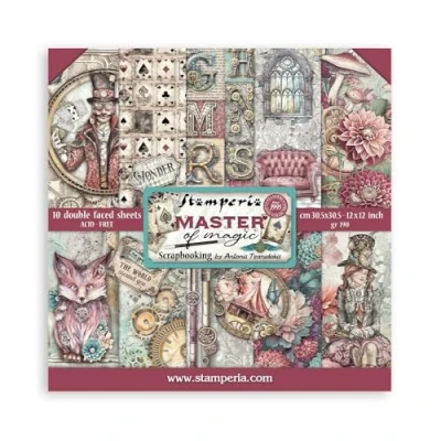 Image de Stamperia Scrapbook Paper Pad for Scrapbooking, Albums, Card Making, Bullet Journalling and More, Acid Free, Double Sided, Perfect Hobbies, Crafts, Gifting (Master of Magic) (30.5 x 30.5cm)