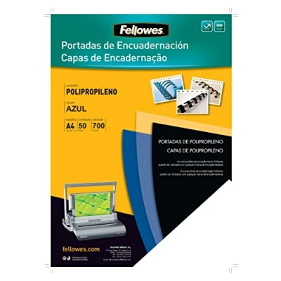 Image de Fellowes 54774 Couvertures de reliure en polypropylène A4 Bleu