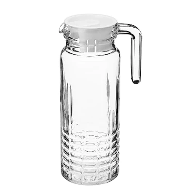Image de Galicja Verseuse en verre avec couvercle Falco Pichet Carafe à eau jus 1 l