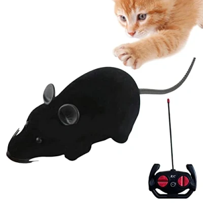 Image de Souris Telecommande pour Chat, Jouet Chat Robotique, RC Électronique sans Fil, Fantaisie Intéressant Chats Interieur, Simulation Animaux
