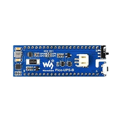 Image de UPS Module Hat for Raspberry Pi Pico Series, Uninterruptible Power Supply, Stackable Design, with Li Po Battery, I2C Bus Communication