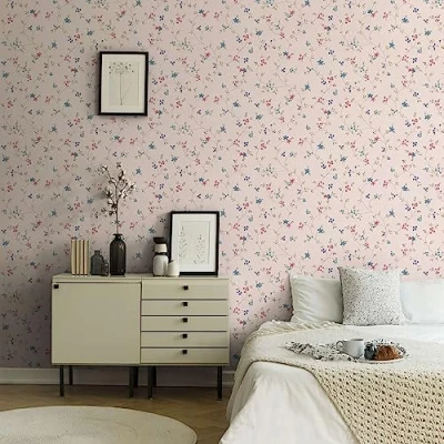 Image de A.S. Création WTD 390711 Papier peint intissé Motif fleurs Crème Vert Bleu Rose Maison Charme 10,05 m x 0,53 Fabriqué en Allemagne