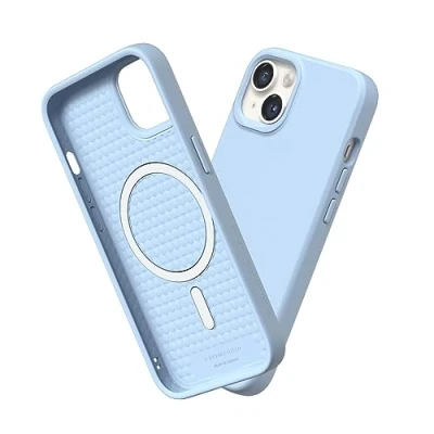 Image de RhinoShield Coque Compatible avec [iPhone 14 Plus] SolidSuit Magsafe Fine Technologie d&#039;absorption des Chocs et Finition Premium Mate Bleu Glacier