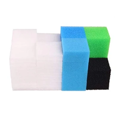 Image de INGVIEE Compatible Ensemble de Mousse Filtrante pour Juwel Compact/Bioflow 3.0 / M (4X Bleu Fin, 4X Gros, Vert Nitrax, au Charbon Actif, 50x Ouate Filtrante)