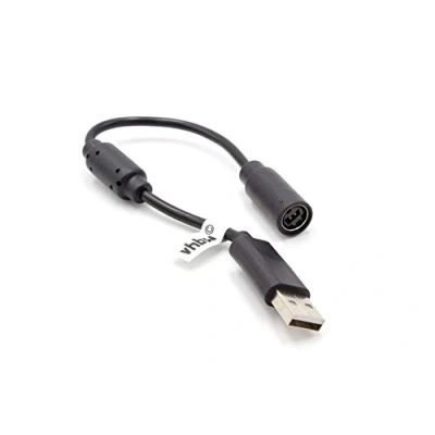 Image de vhbw Adaptateur USB manette, câble de sécurité breakaway compatible avec Microsoft XBox 360 controller noir