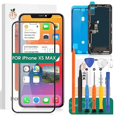 Image de pour Ecran iphon XS Max Complet Écran iPhone LCD Tactile Affichage Numériseur Capteur Remplacement A1921, A2101, A2102, A2104 (Incell, Noir)