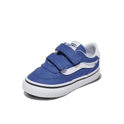 Image de Vans Garçon Brooklyn Ls V Basket, Bleu Marine véritable, 26 EU