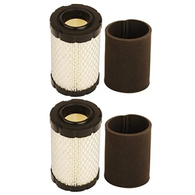 Image de Carkio Filtre à air avec préfiltre pour Briggs and Stratton 796031/594201/ 591334, 797704 remplace celui de John Deere MIU1303 GY21435 MIU13963