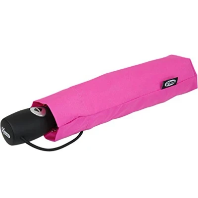 Image de iX brella mid class Parapluie de poche léger et solide avec fonction d’ouverture fermeture automatiques Rose fluo 95 cm