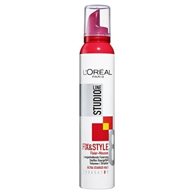 Image de L&#039;Oréal Paris Studio Line Fix&amp;Style Mousse coiffante Volume et Structure Tenue ultra forte 24 h Pas de collage fixation 200 ml