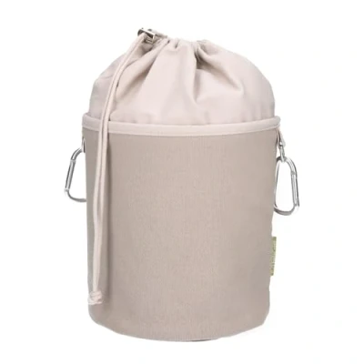Image de trendfinding Sac à pinces linge en toile avec 2 mousquetons pour 200 linge, extra large et stable, gris taupe,