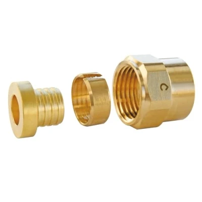 Image de Raccord droit à compression SOMATHERM FOR YOU pour tube PER Ø12 Ecrou tournant femelle 15/21