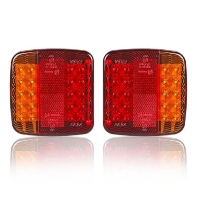 Image de AOHEWEI Feux Arrières de Remorque LED 12V Éclairage Freinage Camion Lampe Indicatrice Arrêter l&#039;éclairage Imperméable pour un Caravane Van ou Tracteur