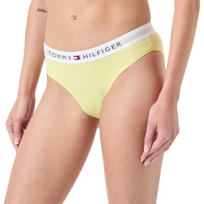 Image de Tommy Hilfiger Bikini (Ext Sizes) UW0UW04145 Culottes, Jaune (Yellow Tulip), L Femme