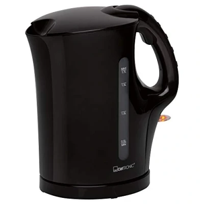 Image de Clatronic® Bouilloire Kettle 1,7 L avec arrêt automatique &amp; manuel Filtre anticalcaire amovible max. 2200Watt WK 3819 noir