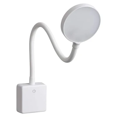 Image de SEBSON® Lampe de Lecture Murale LED Blanc, Veilleuse Prise Dimmable, Liseuse Flexible, 4W Blanc Neutre 4000K, Applique Nuit