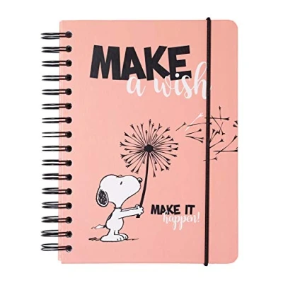 Image de Grupo Erik Bullet Journal Pointillé Snoopy Carnet De Notes A5 Notebook Agenda Spirale