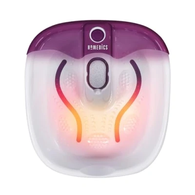 Image de Homedics Spa Bain de Pied Massant Chauffant Balnéothérapie avec Bulles Massage Relaxant Bassine Jusqu’à la Pointure 47