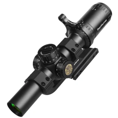 Image de WestHunter Optics HD 1.2 6x24 IR FFP Compact Riflescope, 30mm Tube First Focal Plane Tactical Shooting Scope with Illuminated 1/2 MOA Reticle Picatinny Kit A