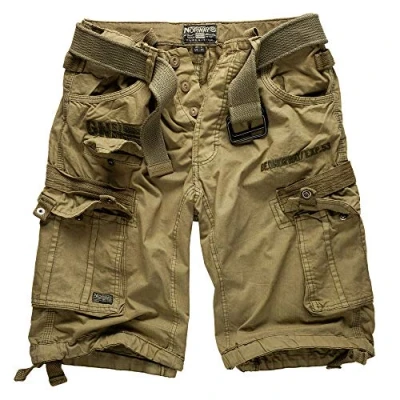 Image de Geographical Norway Short cargo Bermuda avec ceinture Hunter en lot bandana UD, Mastic 4, L
