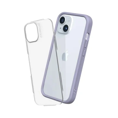 Image de RhinoShield Coque Compatible avec [iPhone 15 Plus] Mod NX Protection Fine Personnalisable Technologie d&#039;absorption des Chocs [sans BPA] Lavande