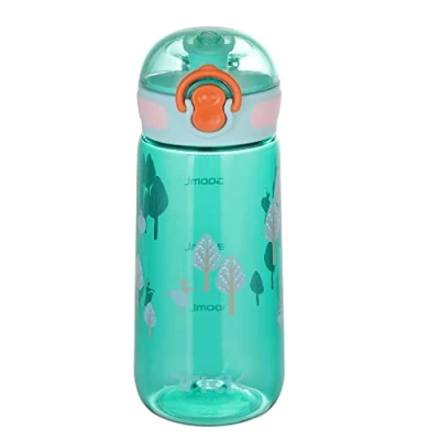 Image de TITIROBA TKK 1005 Gourde pour enfant 350 ml anti fuite Tritan sans BPA utilisable d&#039;une seule main avec passoire Bleu
