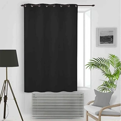 Image de Soleil d&#039;ocre, Eclipse Rideau 100% occultant, PVC, Noir, 135x180 cm