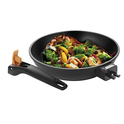 Image de Tescoma smartClick Poêle, Acier Inoxydable, Noir, 28 cm
