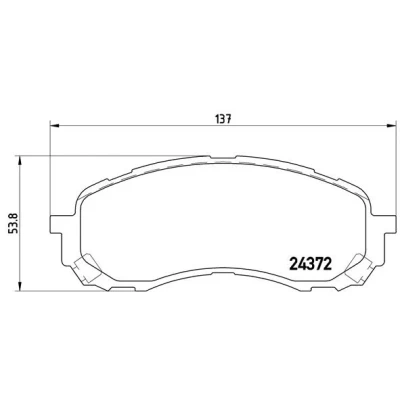 Image de BREMBO P 78 015 Jeu de plaquettes frein avec indicateur d&#039;usure sans accessoires SUBARU: Impreza II Break, III 5 portes, Berline