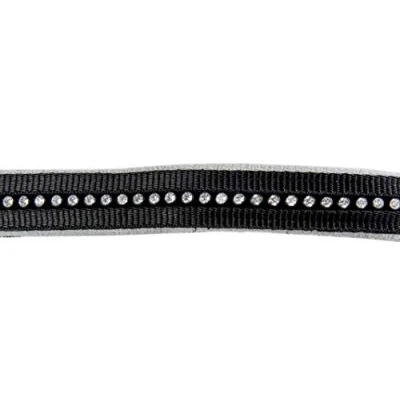 Image de HKM Licol + Corde Crystal Souple Rembourrage Noir/Gris Full