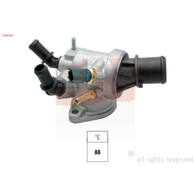 Image de EPS 1.880.669 Thermostat d&#039;eau 88 Made in Italy OE Equivalent avec joint d&#039;étanchéite OPEL: Zafira B, Astra H 3/5 portes, GTC
